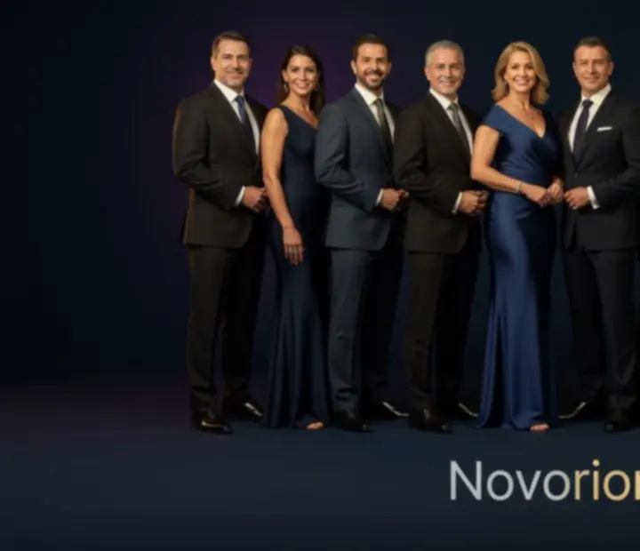 Zespół Novoriona podczas eleganckiego wydarzenia z kasynową oprawą