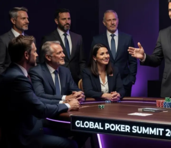 Instruktaż pokerowy prowadzony przez krupiera na początku wieczoru